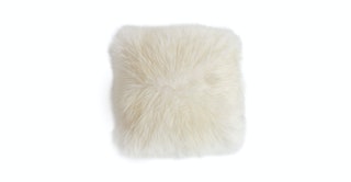 Lanna Ivory Sheepskin Pillow