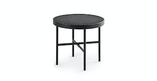 Gera Black Granite 18" Side Table